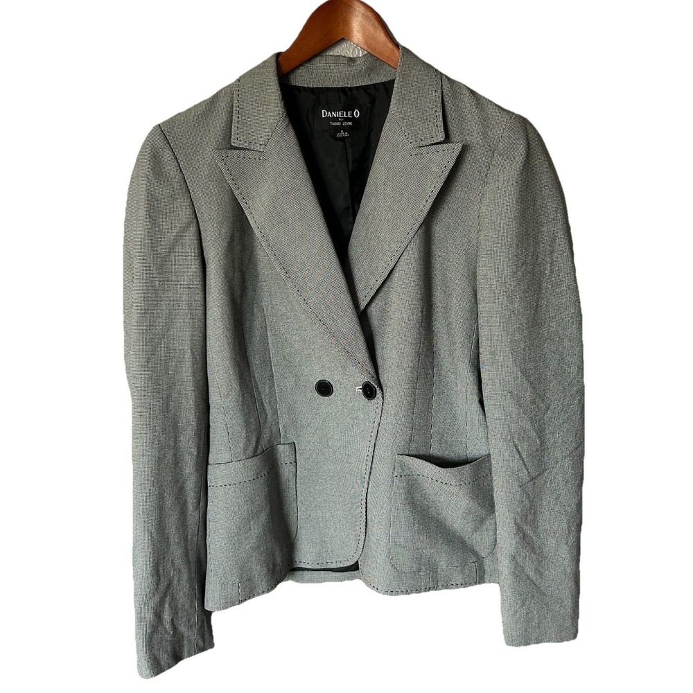 Women's Daniele O By Tahari Levine Houndstooth Blazer Size 6 Career